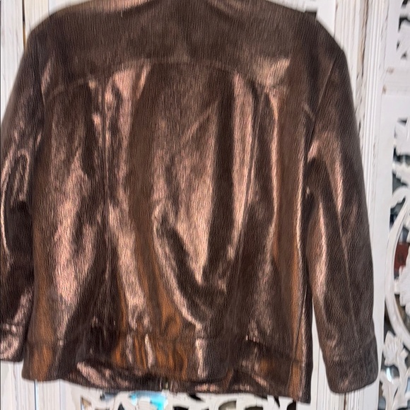 Ruby Rd Brown  Jacket with Metallic Finish - Picture 3 of 3